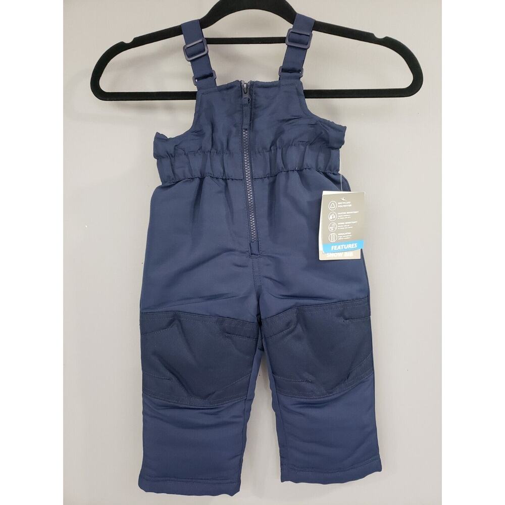 NEW Baby Snow Bib Overall Snowpant Suit Winter WARM Insulated 12 Month Navy Blue